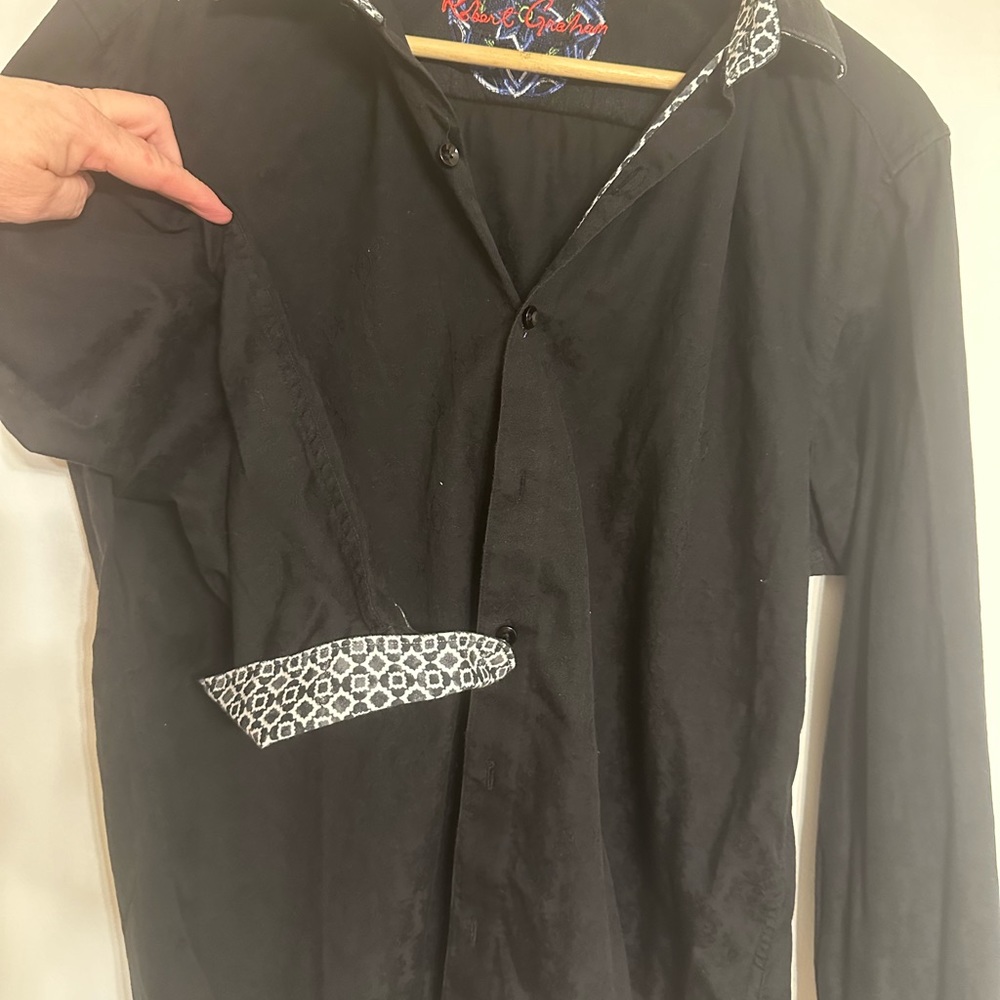 ROBERT GRAHAM men’s long sleeve button down dress